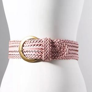 NWT Anthropologie Leather Pink Belt